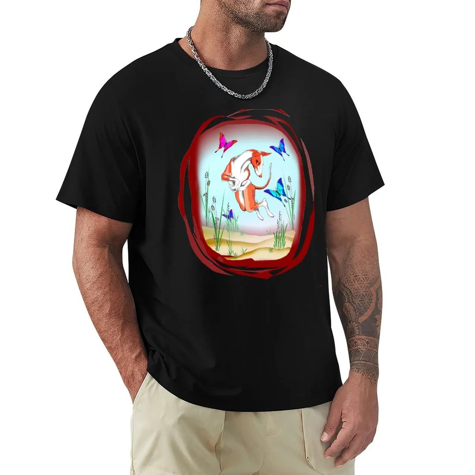 IBIZAN HOUND FANTASY. T-Shirt Water Resistant Casual T-Shirt