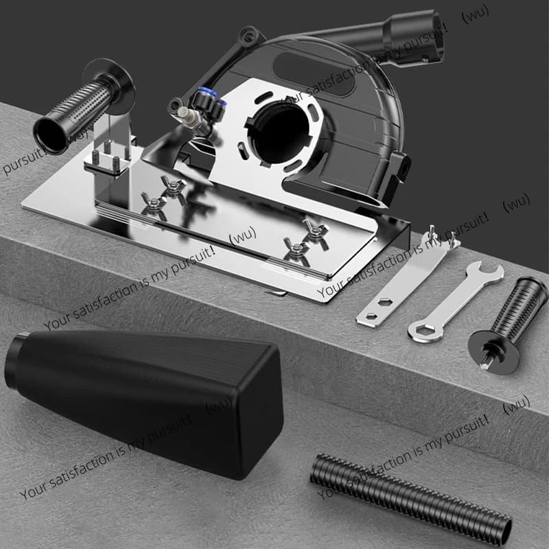 Supporto per smerigliatrice angolare senza polvere, per piastrelle 45 ° Supporto da taglio per smusso regolabile, per utensili base per macchine smerigliatrici angolari da 100-125 mm
