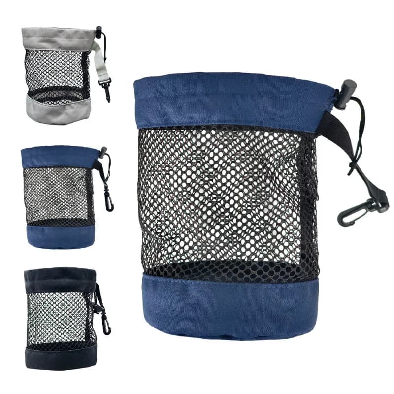 Borsa portaoggetti da golf Borsa portatile per accessori da golf Borsa in rete per il trasporto delle palline, borsa in rete con coulisse