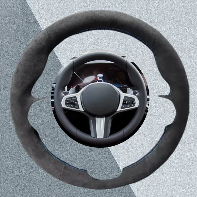 Coprivolante per auto personalizzato per BMW M Sport G30 G31 G32 G20 G21 G14 G15 G16 Accessori interni per auto in pelle scamosciata