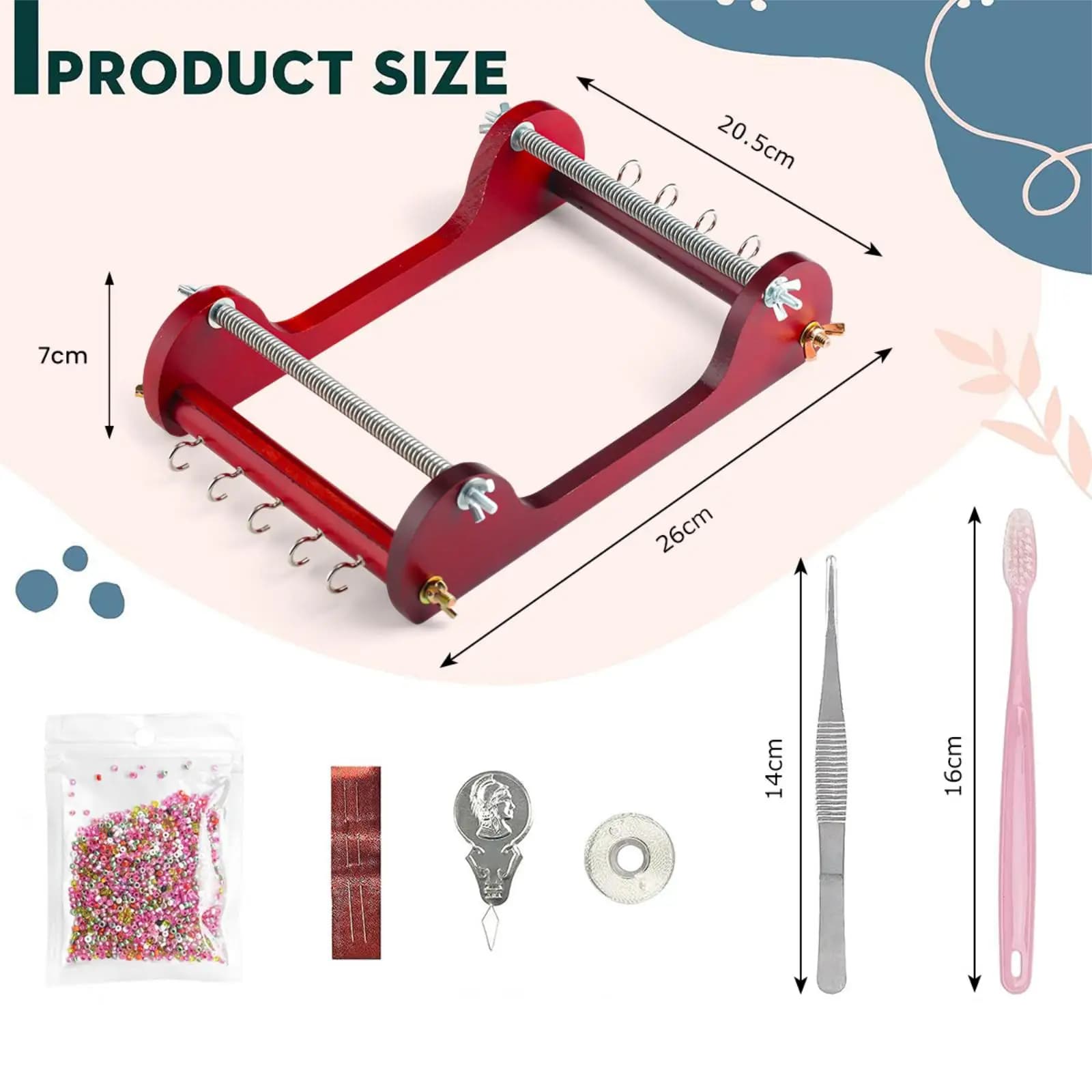 Bead Loom Wood Jewelry Making Machine DIY Bracelet Craft Kit Accessories for Bead Weaving Supplies Beginners