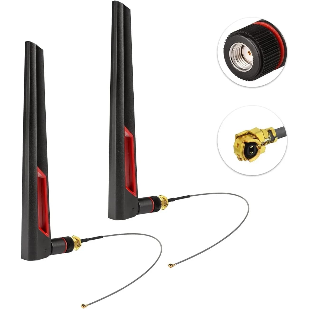 Antenna Wifi Dual Band da 2,4 GHz 5 GHz 5,8 GHz + 15 cm da IP-E-X-1 a RP-SMA per router wireless Mini PCIe Card, PC desktop, ripetitore