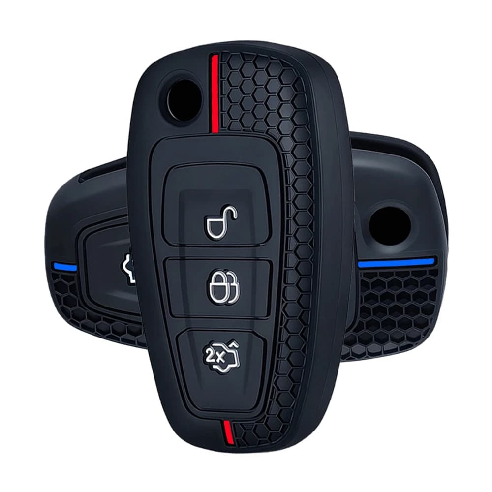 Custodia protettiva per chiave remota per auto in silicone a 3 pulsanti per Ford Ranger C-Max S-Max Focus MK3 Galaxy Mondeo Transit Tourneo personalizzata