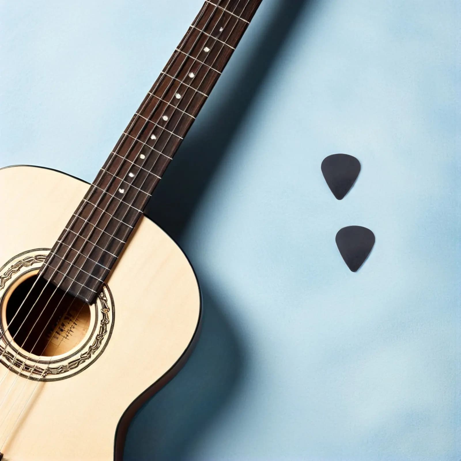 30 Pezzi Plettri Sottili Neri da 0,5mm Flessibili per Chitarra Acustica, Elettrica, Basso, Ukulele, Pratica, Band, Jazz