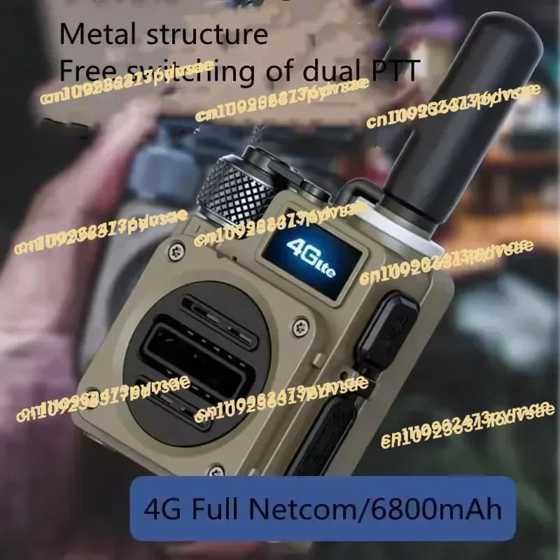 Radio POC 4G LTE IP 2025 per Rete IP, Walkie Talkie DMR Portatile GSM Globale a Lungo Raggio 200KM-500KM, PTT Reale con Scheda SIM per Uso Internet Mondiale