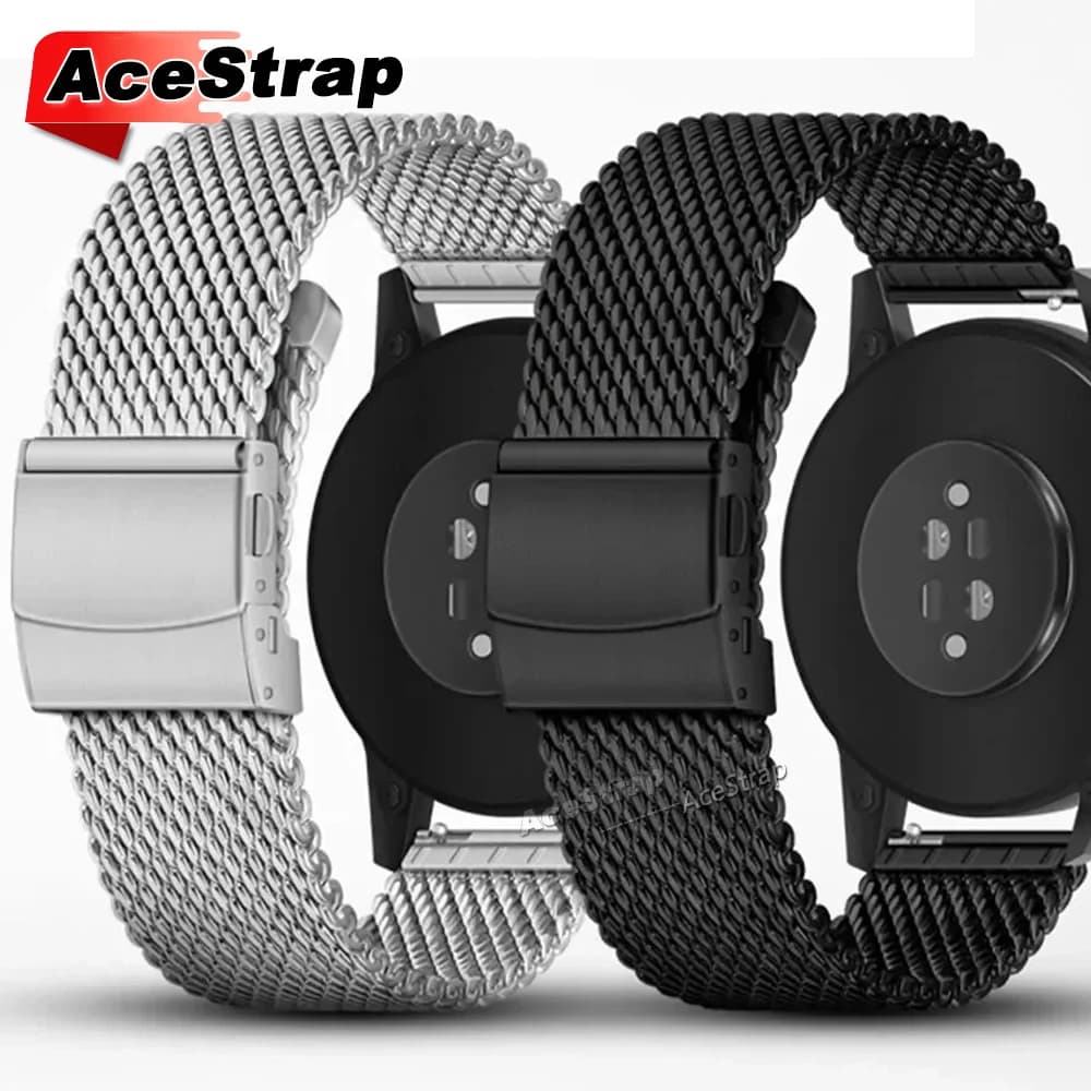 1.0 cinturino in acciaio inossidabile a rete 18mm 20mm 22mm cinturino a sgancio rapido uomo donna orologi accessori braccialetto di ricambio
