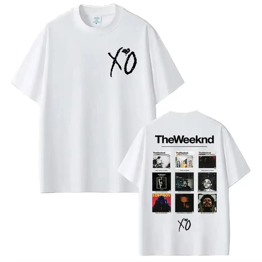 T-shirt grafica The Weeknd XO 2025, unisex, hip hop, neutra, Harajuku, carina, Y2K, casual, alla moda, per donna e uomo