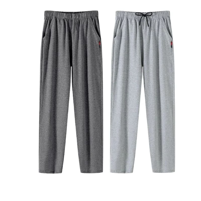 Pantaloni da pigiama da uomo Pantaloni da casa Pantaloni da pigiama in cotone autunno e inverno Pantaloni da notte in vita elastica con tasche di grandi dimensioni