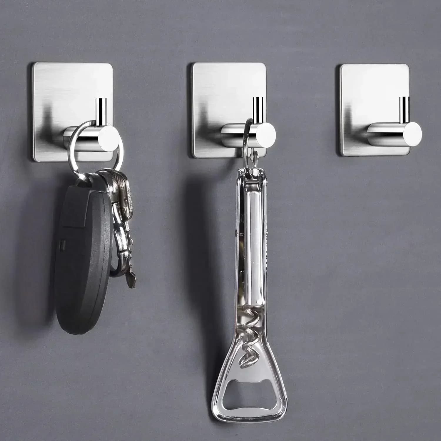 2/4 pieces sticker strong wall hook sticker clothes hangers shower robe hook kitchen bathroom towel hooks support