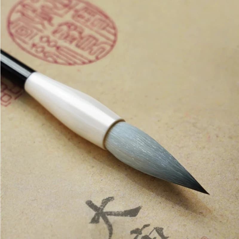 Wolf Hair Calligraphy Brush Set Beginners Professional Practice Middle Size Soft Brush Regular Script Clerical Script Chinese