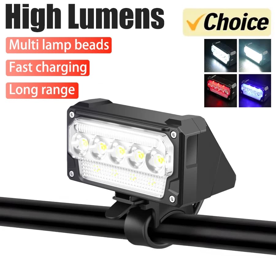 1 pz luce per bicicletta USB LED ricaricabile set MTB bici da strada anteriore posteriore lampada faro torcia ciclismo luce accessori ciclismo