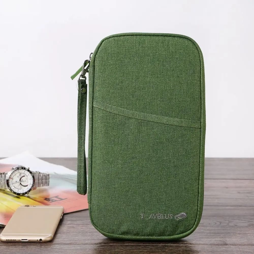 Borsa Portatile per Passaporto da Viaggio RFID, Porta Passaporto per Check-in Aereo, Organizzatore Multifunzione per Carte e Biglietti, Unisex