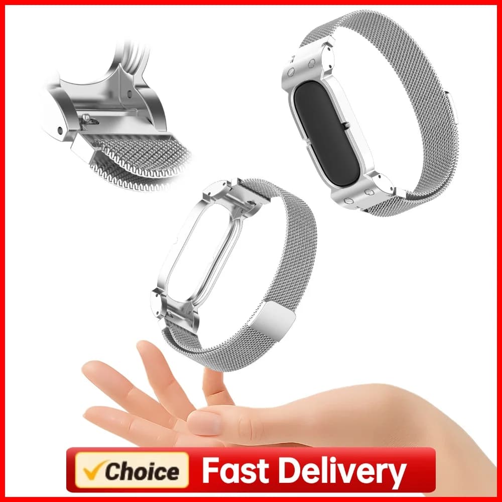 For Google Fitbit Air Adjustable Clasp Buckle Watch Strap Wear Resist Smart Watches Straps for 5.5-8.7In Wrist Circumferences