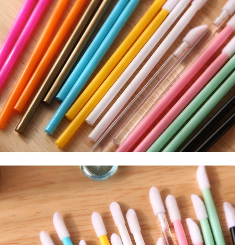 50/100 Disposable Lip Brush Microbrush Eyelash Tricks Extension Eyelashes Mascara Applicator Lipsticks Set Cosmetic Makeup Tool