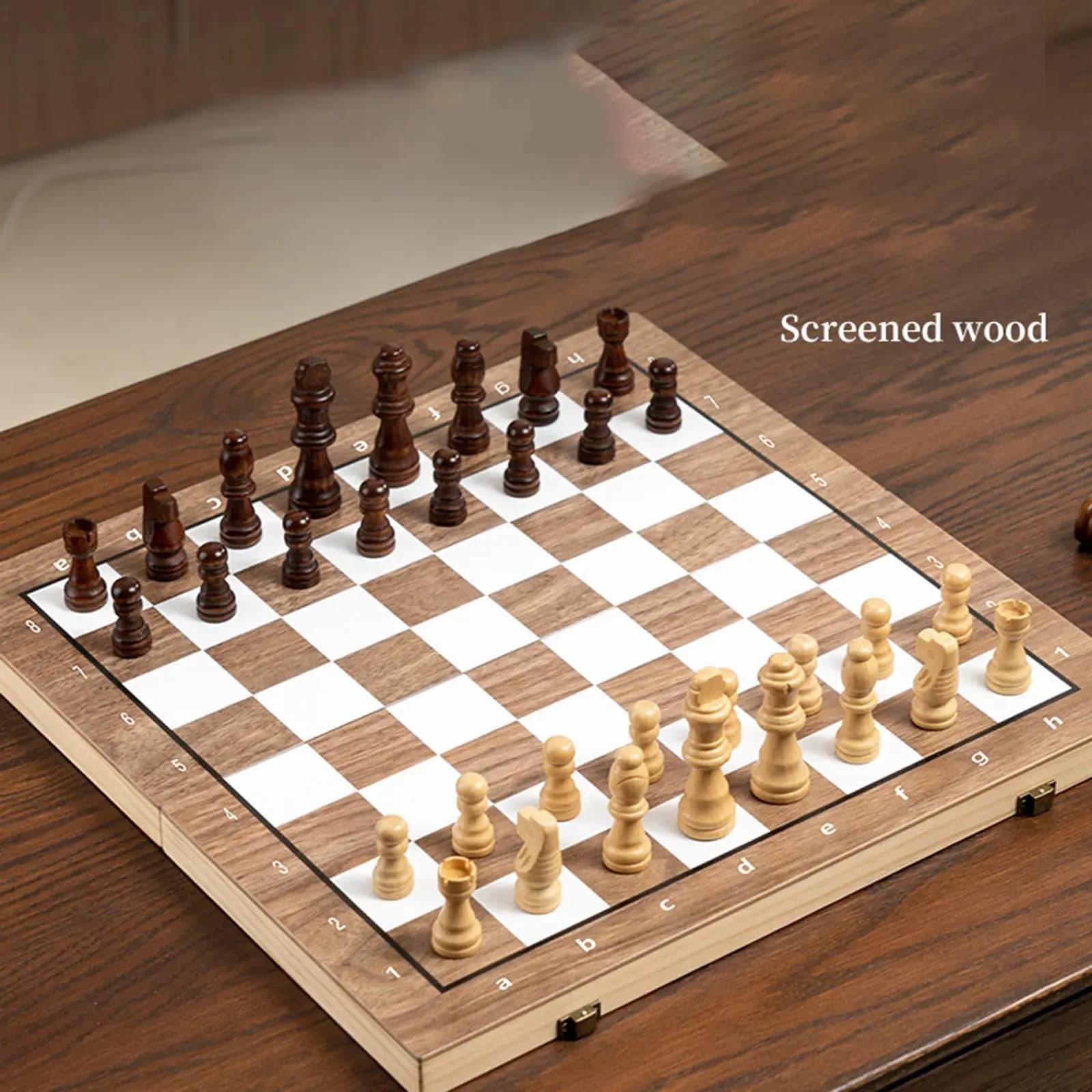Set di scacchi Scacchiera classica pieghevole in legno per ragazzi, ragazze, adulti, studenti