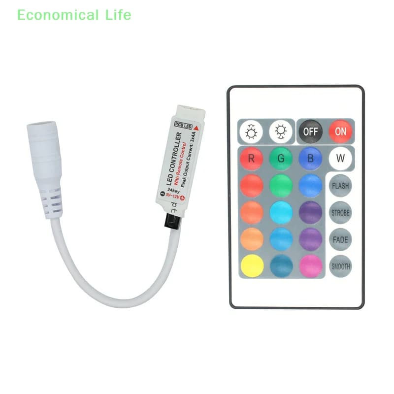 Led Strip Controller Infrared 24-key Remote Controller Rgb Light With Dimmer Led Light Control Dimmer