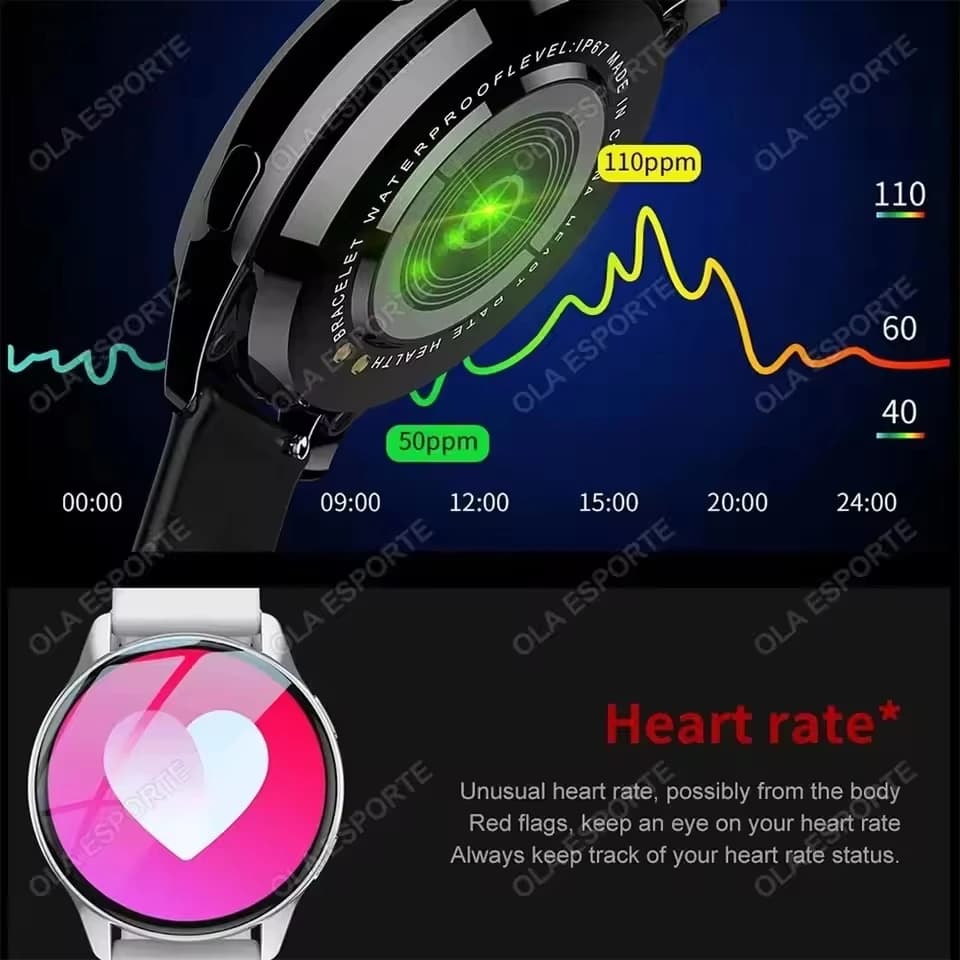 NEW smart watch for men women heart rate HD screen long battery life 5ATM waterproof smartwatch for men women 2026