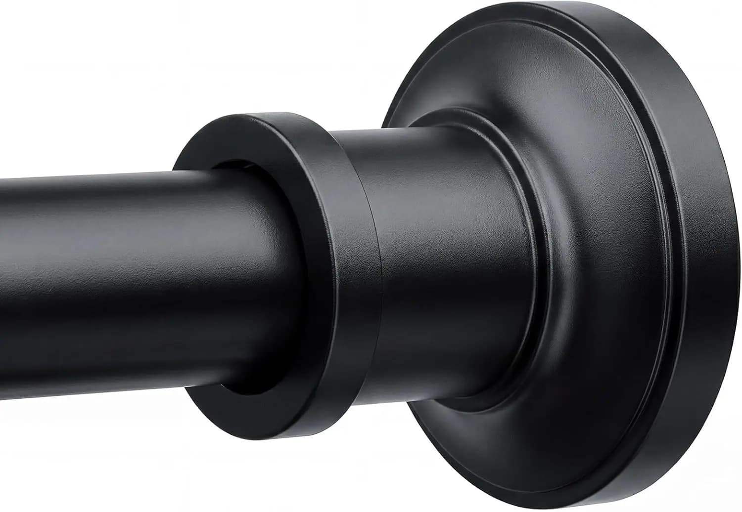 BRIOFOX Black Tension Curtain Rod 24 to 78 Inch(2-6.5ft) - Spring Tension Shower Curtain Rod, No Drilling Tension Rod for Curtains Windows Closet Kitchen