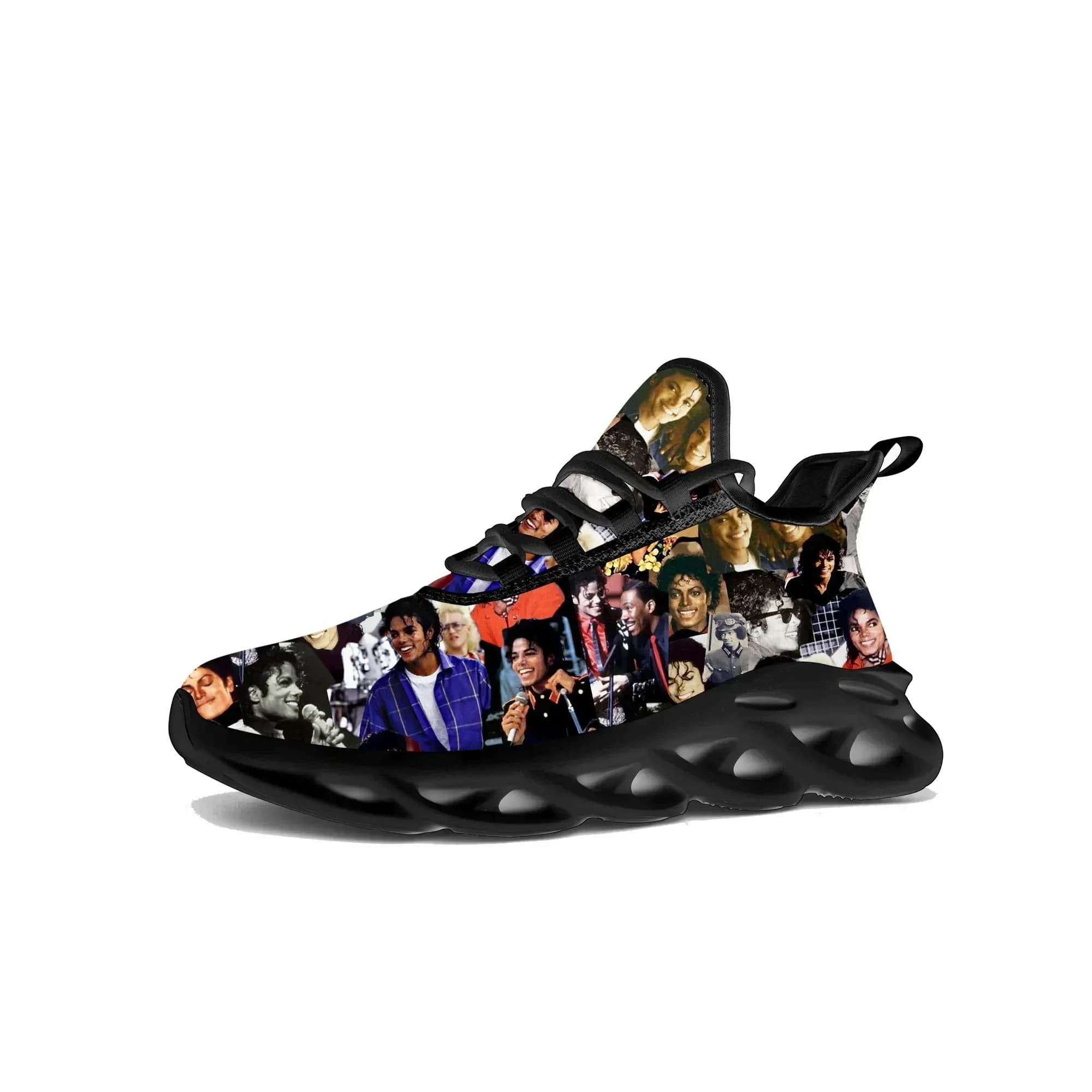 Sneakers basse Michael Jackson da uomo e donna, scarpe sportive da corsa per cantanti e ballerini, con lacci e tomaia in mesh, personalizzabili