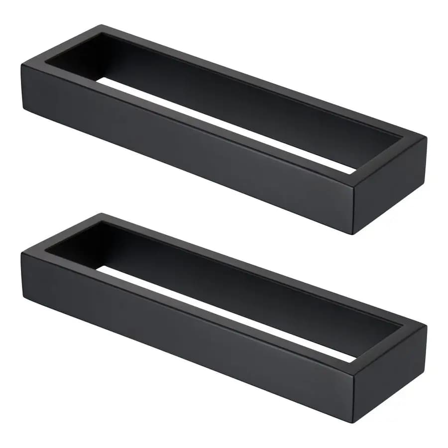 Portasciugamani Nero Opaco da 9 Pollici, Supporto per Asciugamani da Cucina in Acciaio Inox, Montaggio a Parete per Bagno, Confezione da 2 B400