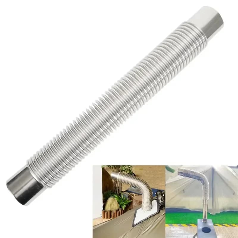 1/2 Pezzi Tubo per Stufa a Legna da Esterno 6x50cm per Campeggio, Stufa, Caldaia, Scarico, Tubo di Ventilazione Nuovo 2026