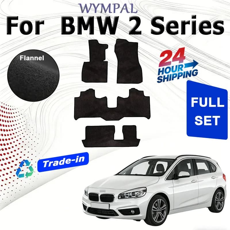 Tappetini in nylon scamosciato per BMW Serie 2 Active Tourer F45 2015~2020, set di tappeti in velluto per auto