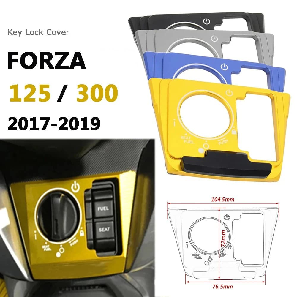 Copertura della serratura della chiave del motociclo per Honda Forza 125/300 Forza125 Forza300 2017 2018 2019 Anti-graffio Blocco del sedile Coperture decorative