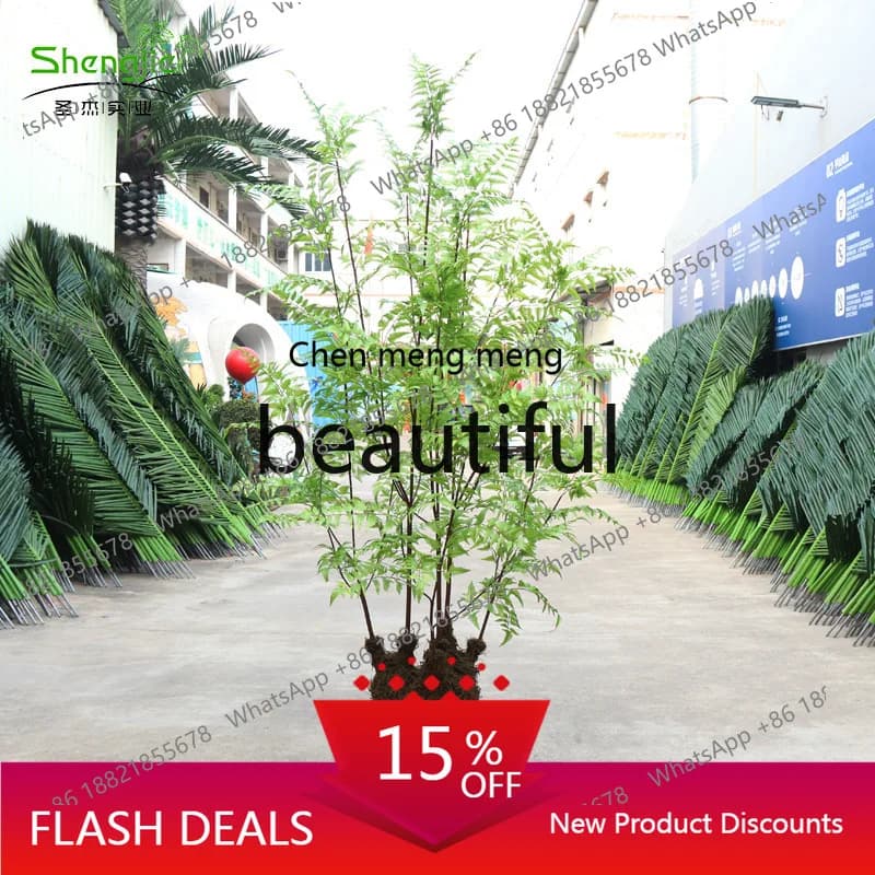 zJ Artificial fern tree Equiseto Felce House Living room Office Plants in green pot Green plants Green