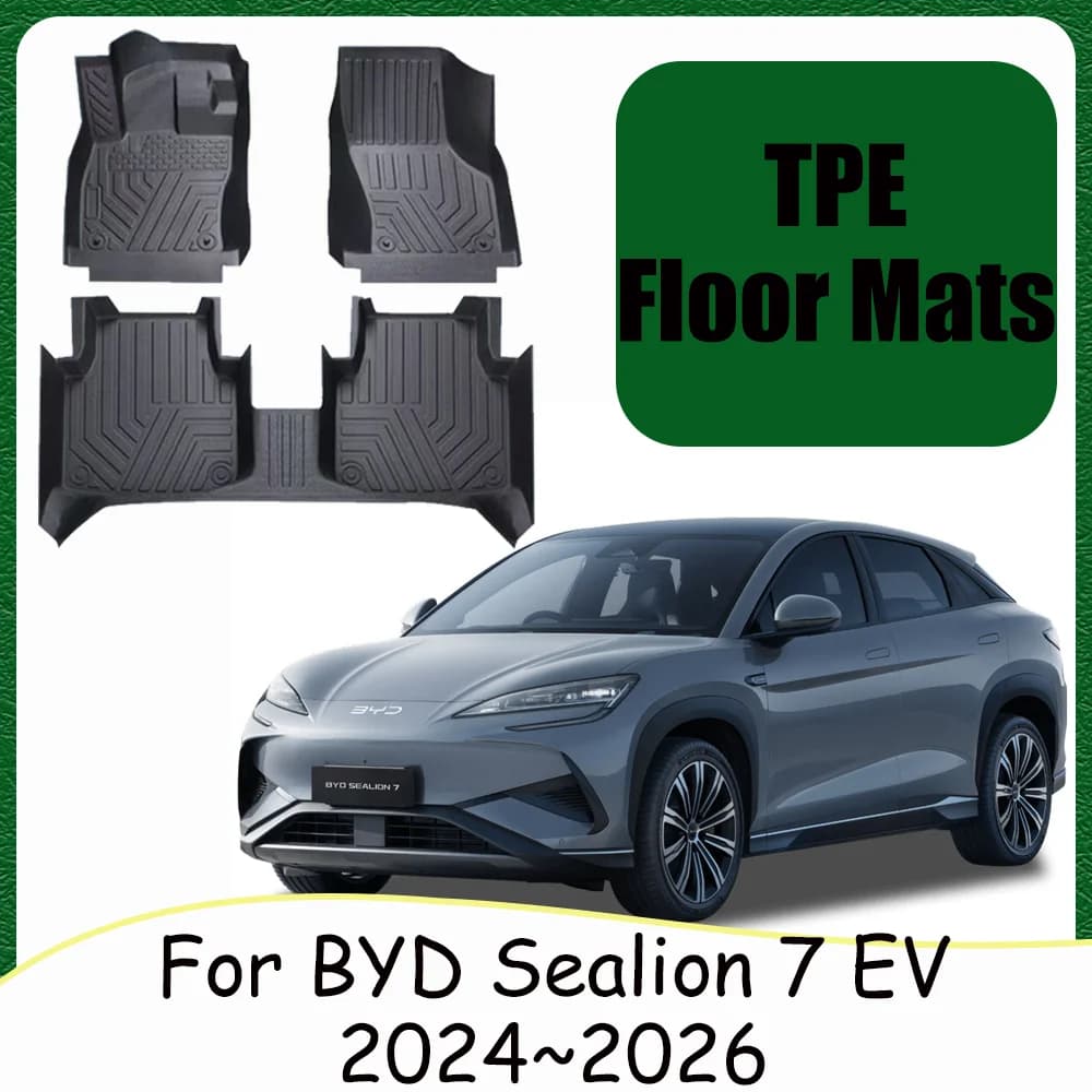 For BYD Sealion 7 EV 07 EV 2024 ~ 2026 2025 LHD RHD Auto TPE Waterproof Mats Interior Protection Accessories