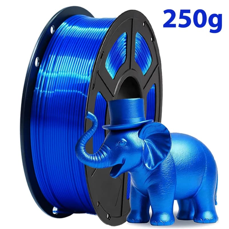 Silk Blue PLA 3D Printer Filament 1.75mm 250g/500g/1Kg Serial Filaments of 3D Luxury Materials Pen for Metallic Printing Like The Touch