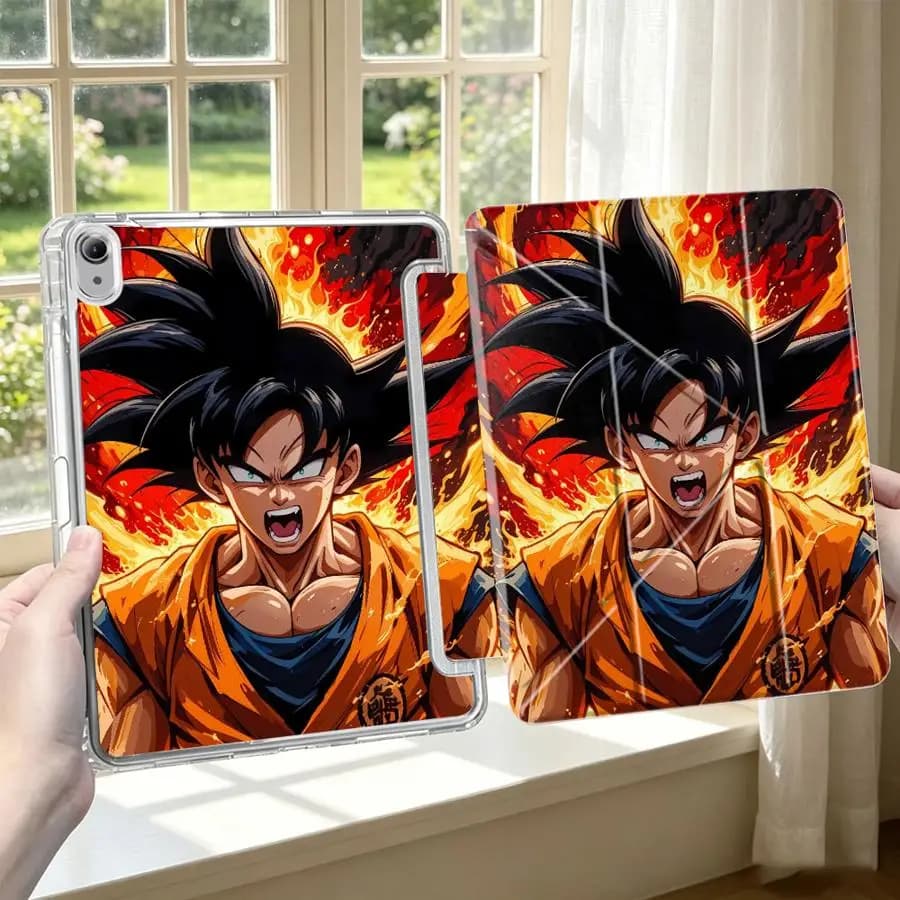 With Pen Slot Cover Tablet Case For iPad 11th Air 8 M2 M3 3 12th 10th Gen 9th Mini 7 6 5 Pro 13 2025 2026 Dragon Ball Cool Goku