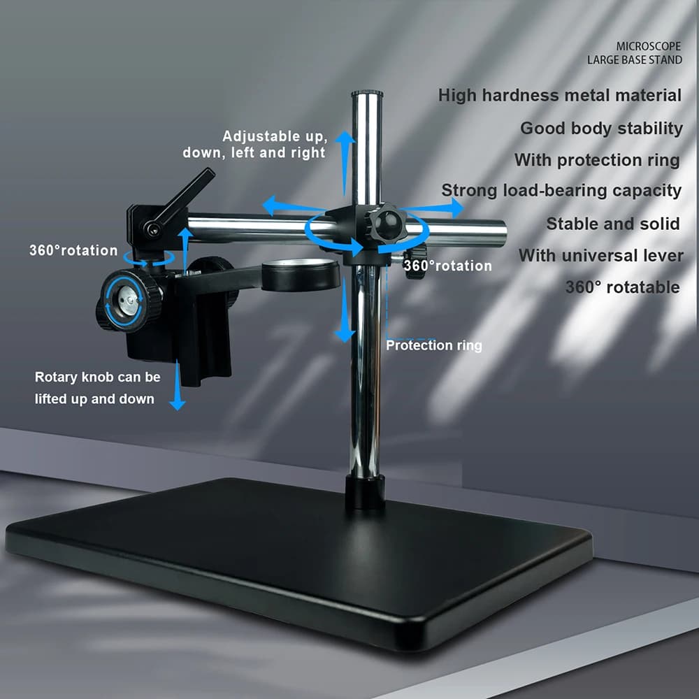 Supporto Universale Rotante per Microscopio Monoculare YIZHAN con Ampia Piastra di Base e Giunto Universale per Ispezione e Saldatura PCB