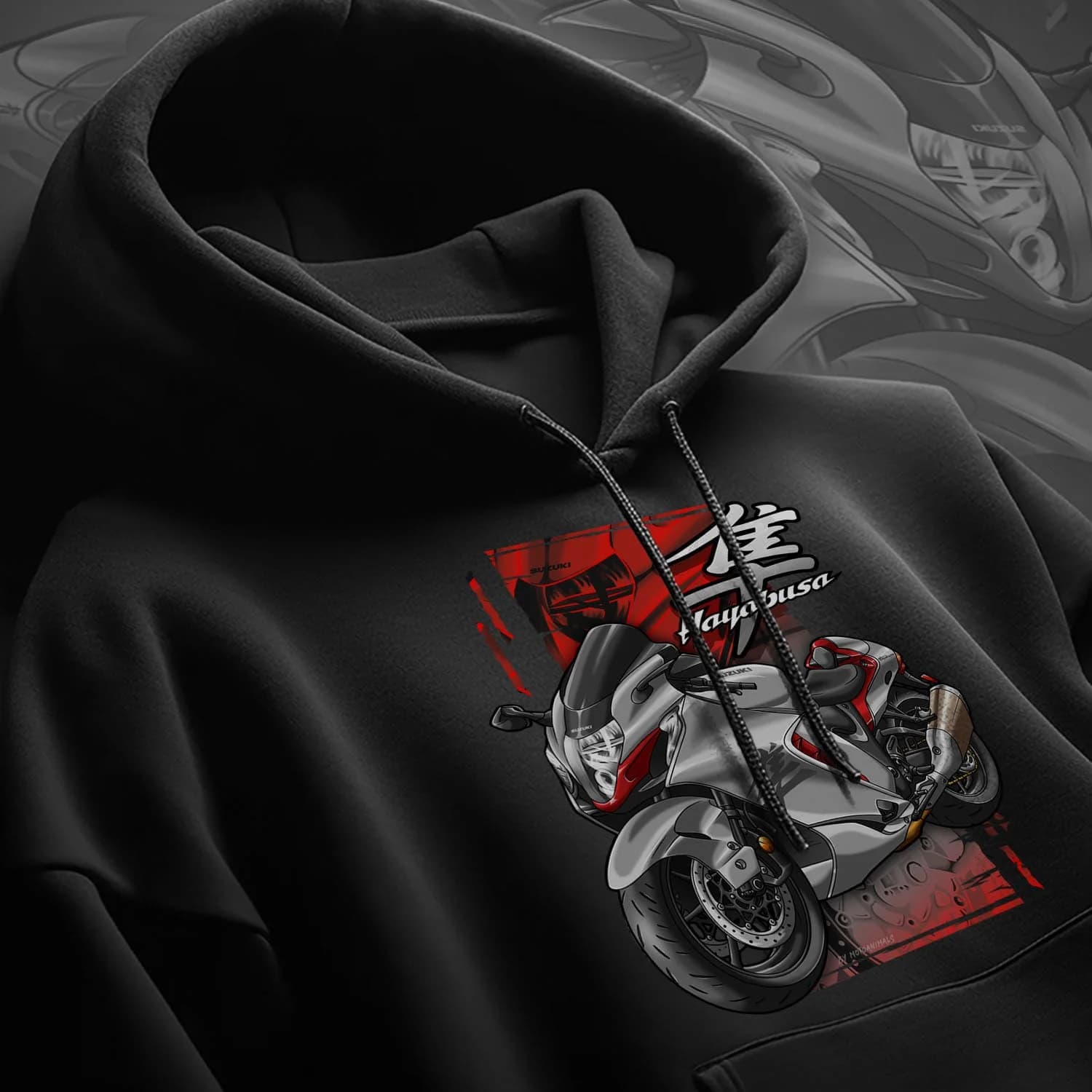 Retro giapponese GSX-1300R Hayabusa 2021-2024 motociclista pullover con cappuccio nuovo 100% cotone confortevole casual felpa da uomo