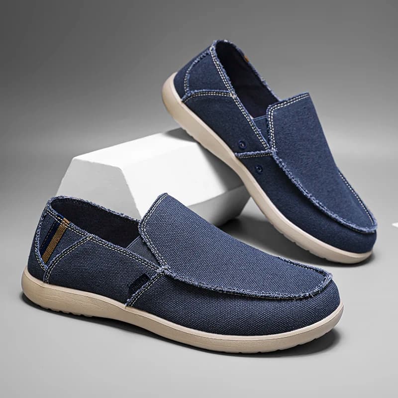 Scarpe di tela di grandi dimensioni Mocassini slip-on da uomo Casual Traspiranti Stazione indipendente Scarpe transfrontaliere Gomma con tacco basso per adulti