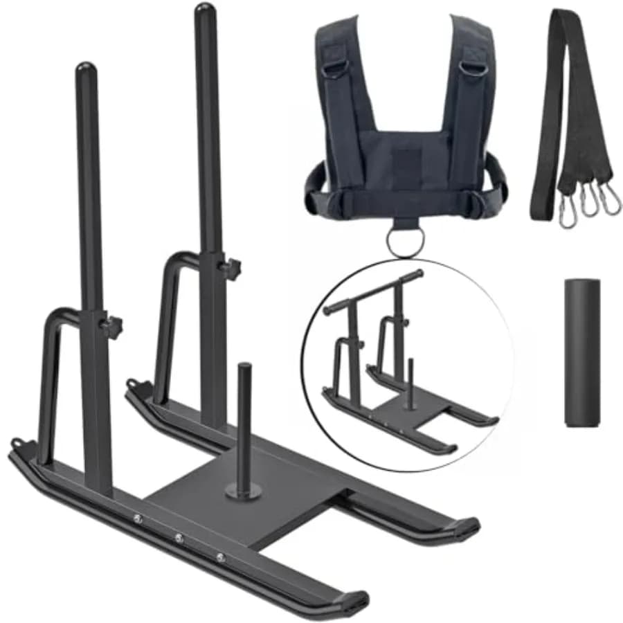 Indoor/Outdoor Training with Adjustable Height for 12 Bearings, Red, for Muscle Enhancement