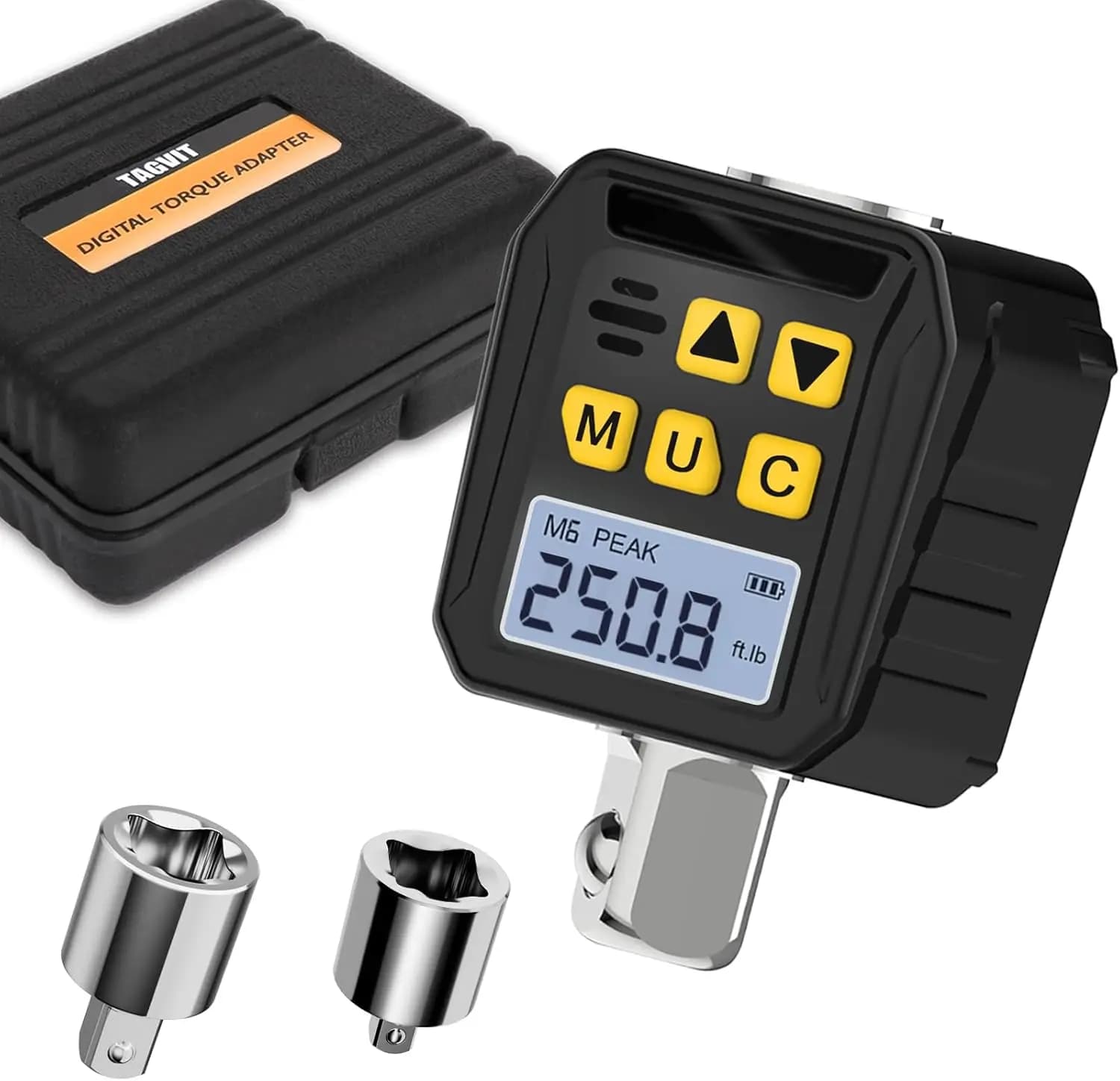 Set Adattatore Digitale per Coppia Dinamometrica da 1/2 Pollice, 12.54-250.8 Ft-lb/17-340 Nm con Buzzer e LED Flash per Riparazione Moto e Auto