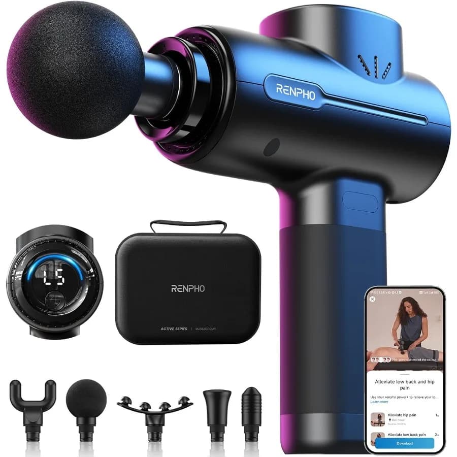 Deep Fabric Massage Gun FSA Eligible Valentine's Day Birthday Gifts for Women HSA Handheld Percussion Muscle Massage with Bluet