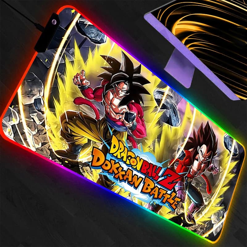 Tappetino per mouse Dragon Ball DBZ RGB Accessori da gioco Gabinete Gamer PC Tappetino da scrivania per computer Retroilluminazione Tastiera Tablet Tappetino per mouse LED
