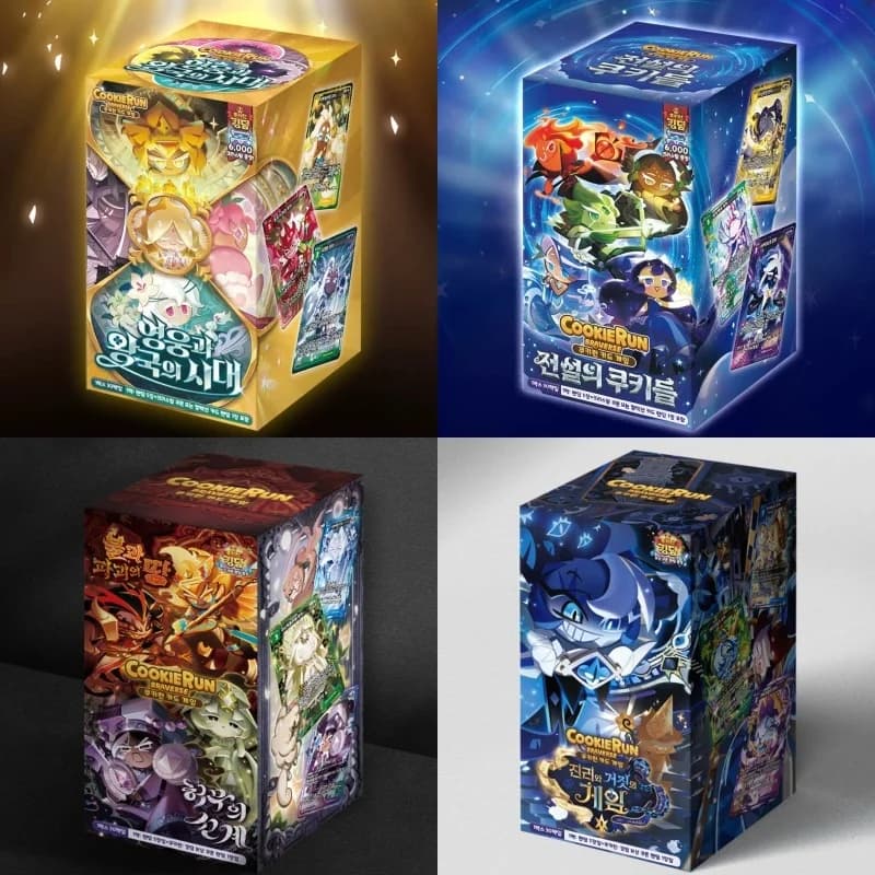 Carte da Collezione Cookierun Kingdom Battle Serie 3-9, Autentiche Carte da Gioco Anime Coreane per Collezionisti