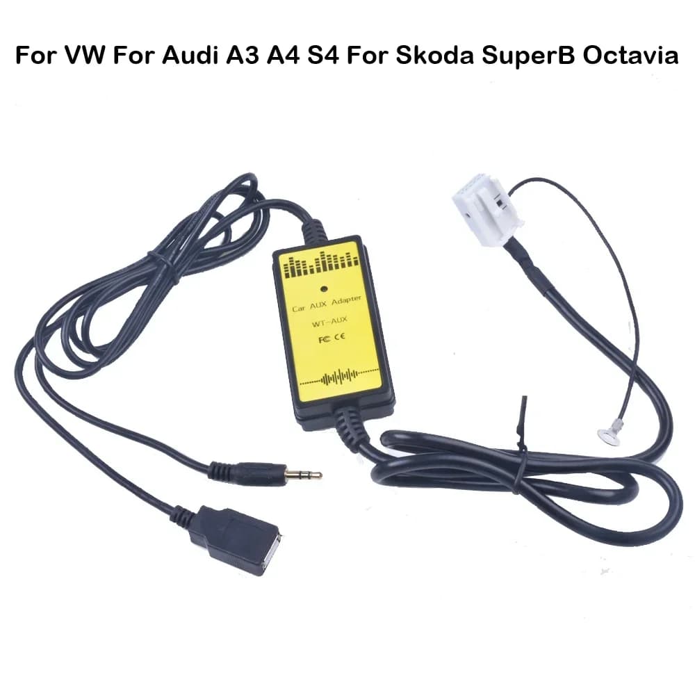 Adattatore CD per auto Interfaccia audio MP3 AUX USB SD 12P Collegare il cambio CD per VW Per Audi A3 A4 S4 Per Skoda SuperB Octavia