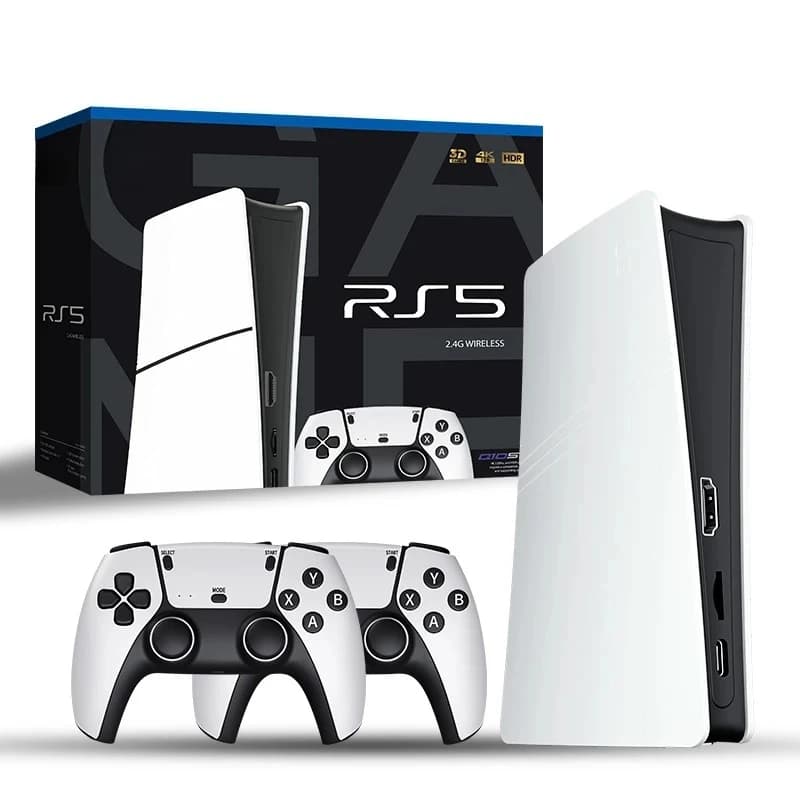 Console di Gioco RS5 con Controller Wireless a Doppio Joystick, 20000+64GB, 4K Retro, Compatibile con PC, Android, TV