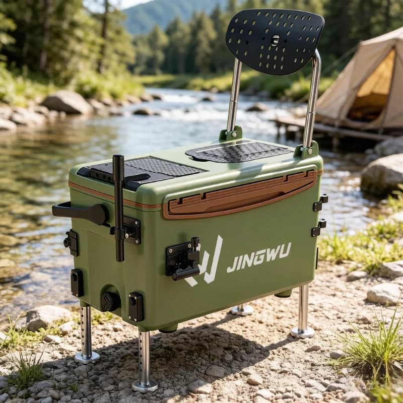 Ultra Lightweight Fishing Tackle Box Multifunction Hard Storage Box Portable Fishing Organizer Seat Tool Box for Outdoor Anglers