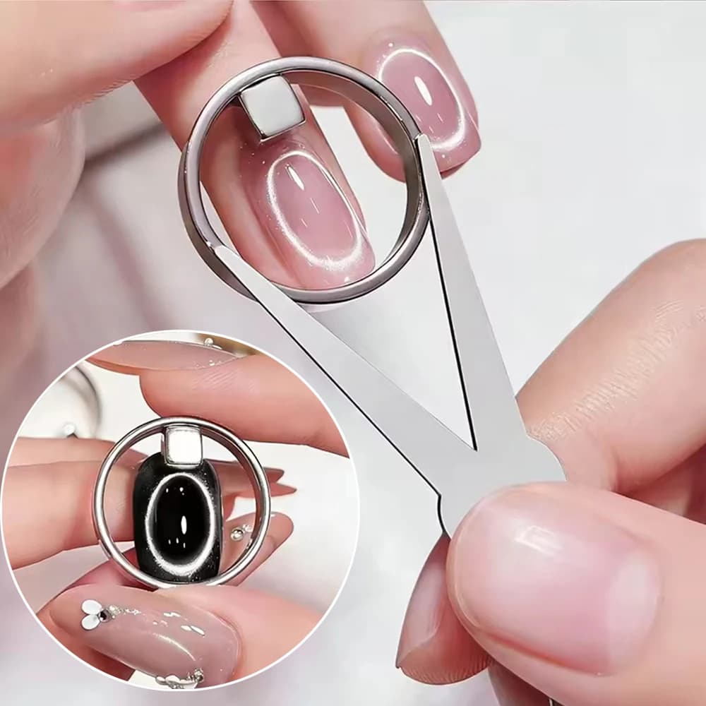 Magnete per Nail Art Effetto Occhio di Gatto Circolare Halo, a Forma di Anello, per Effetto Bolla Nera e Ghirlanda, per Smalto Gel Magnetico #