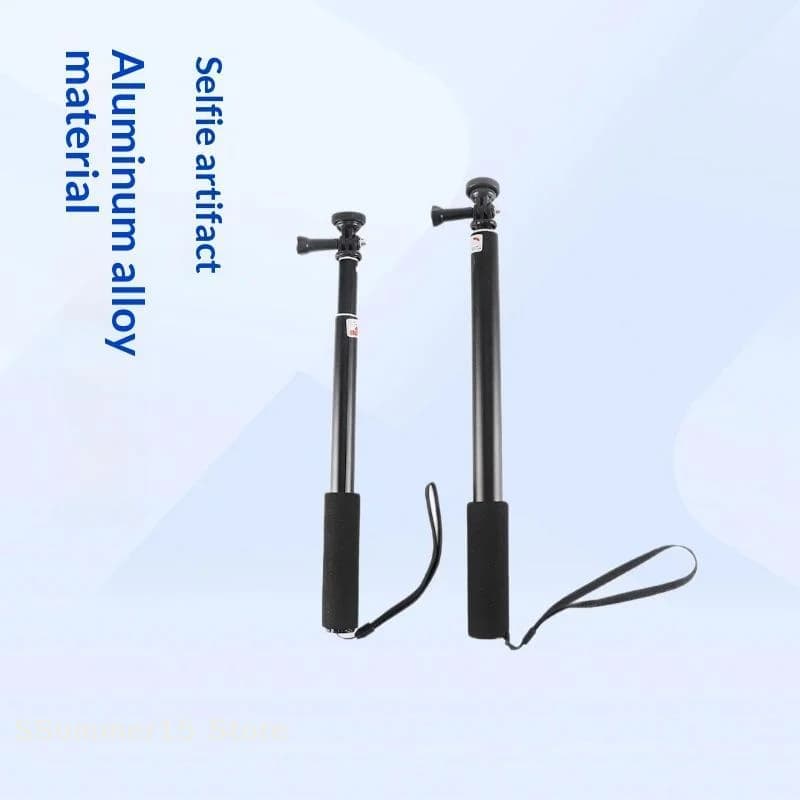 【R】Telescopic Aluminum Selfie Stick with Non-Slip Handle, Portable Extendable Tripod for Travel Vlog Outdoor Live Streaming