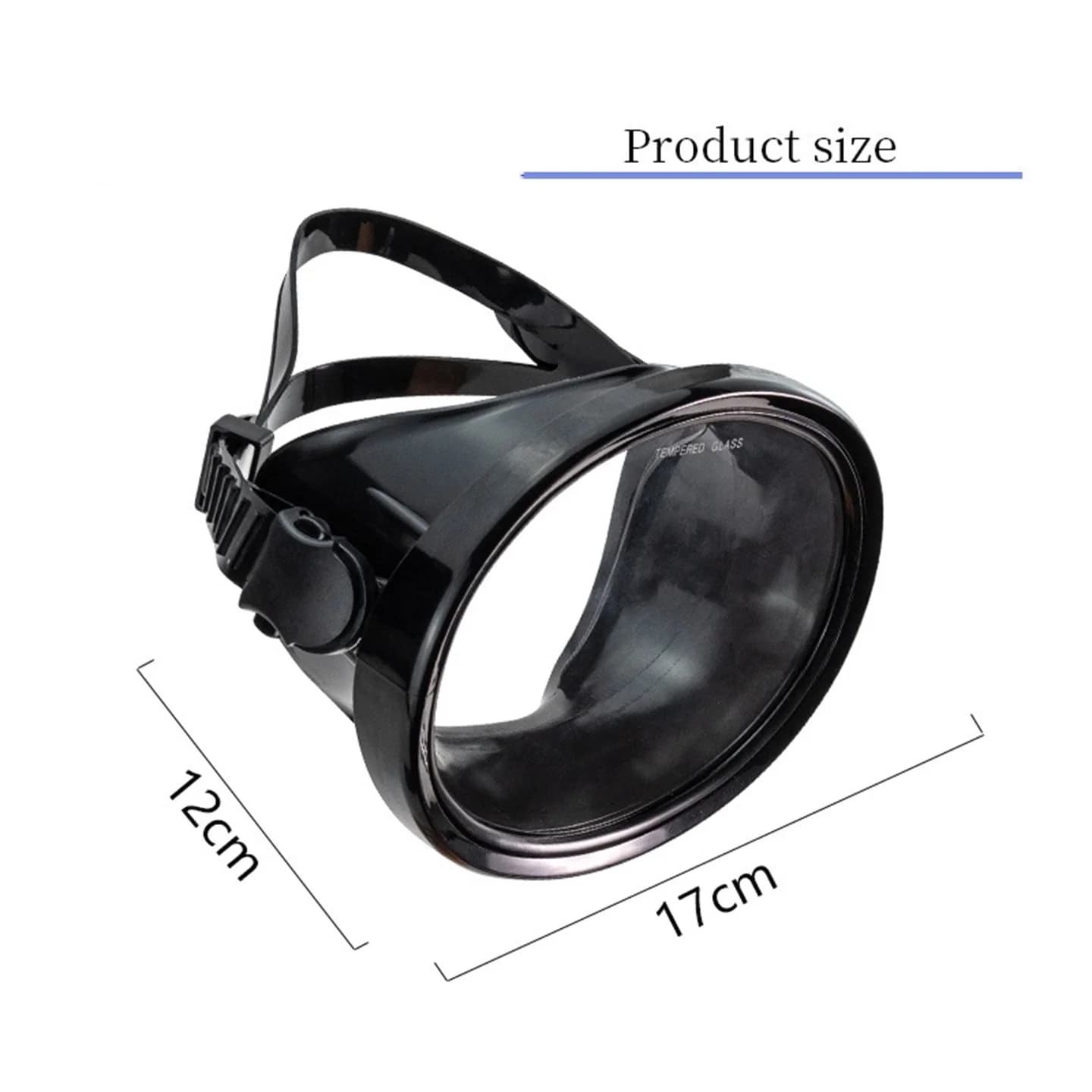 Occhiali da pescatore panoramici HD con ampia vista Maschera da snorkeling in vetro temperato a pieno facciale Occhiali da sub per pesca subacquea