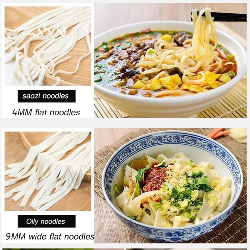 Macchina per pasta elettrica automatica con pressa per noodle a due coltelli