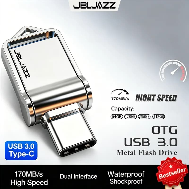 Mini Chiavetta USB 3.0 da 512GB, Pen Drive Type-C Veloce da 256GB 128GB, Memoria USB ad Alta Velocità per Computer, Telefono, PC, U Disk Rapido