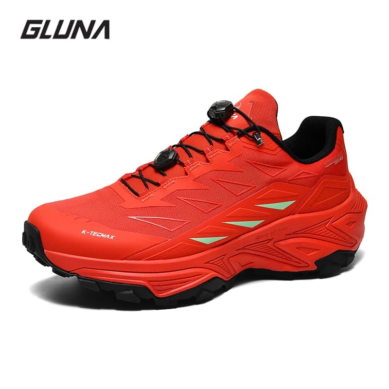 GLUNA Scarpe da trekking da uomo Scarpe da corsa Sneakers in pelle Scarpe sportive da uomo Scarpe da passeggio per esterni Scarpe da jogging impermeabili da uomo da donna