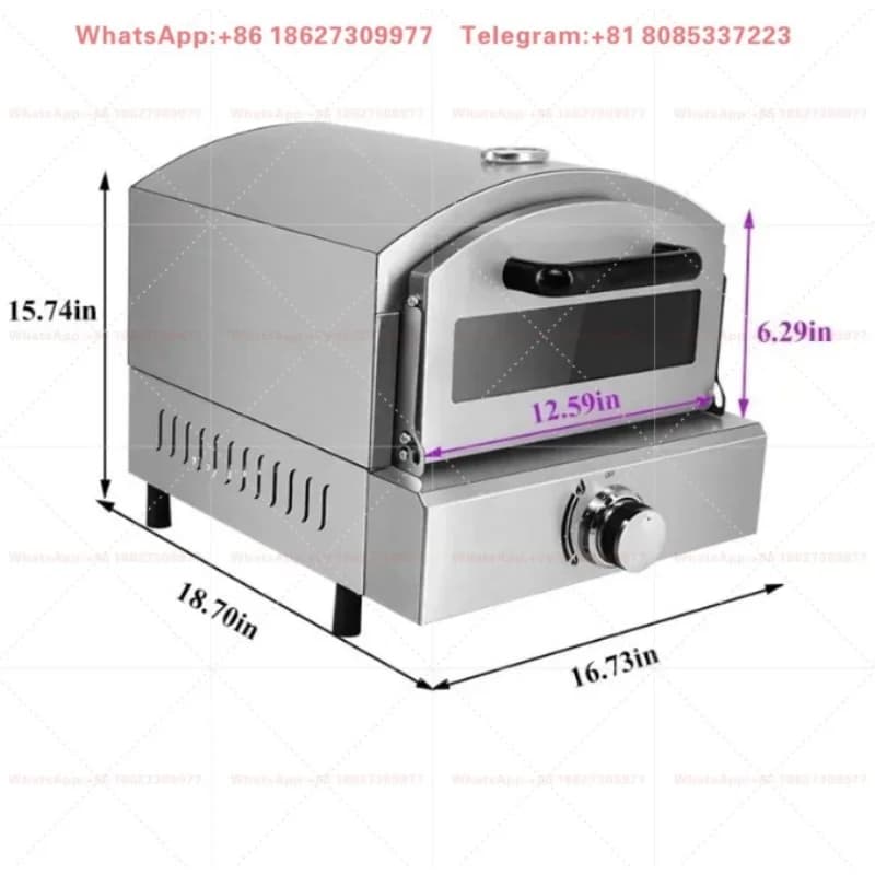 Portable Camping Chef Pizza Oven Outdoor Pizza Maker With 12 Inch Pizza Stone