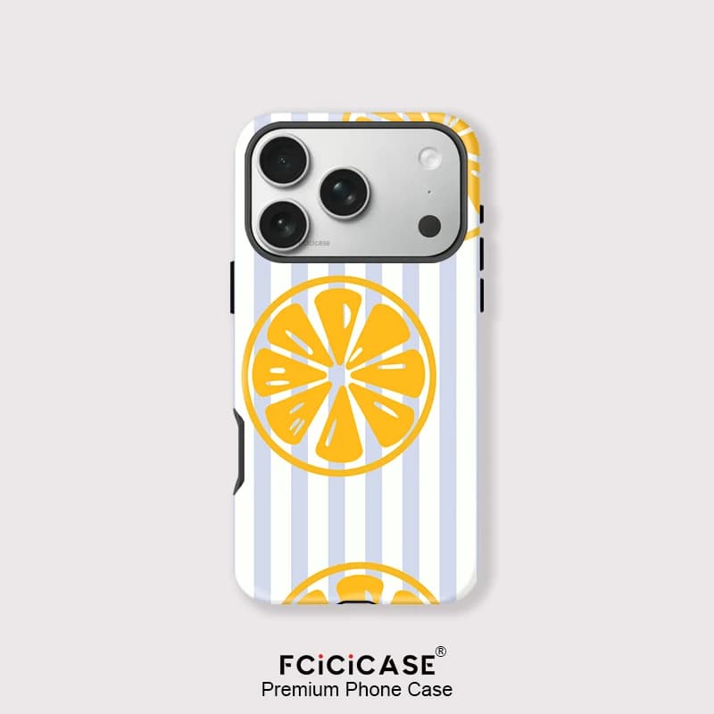 Fcicicase Phone Case For iPhone 17 Air 16 15 14 13 12 11 Pro Max 16 Plus Lemon Wireless Charging For Magsafe Magnetic Cover